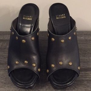 Stuart Weitzman High Heel Clogs Black 8